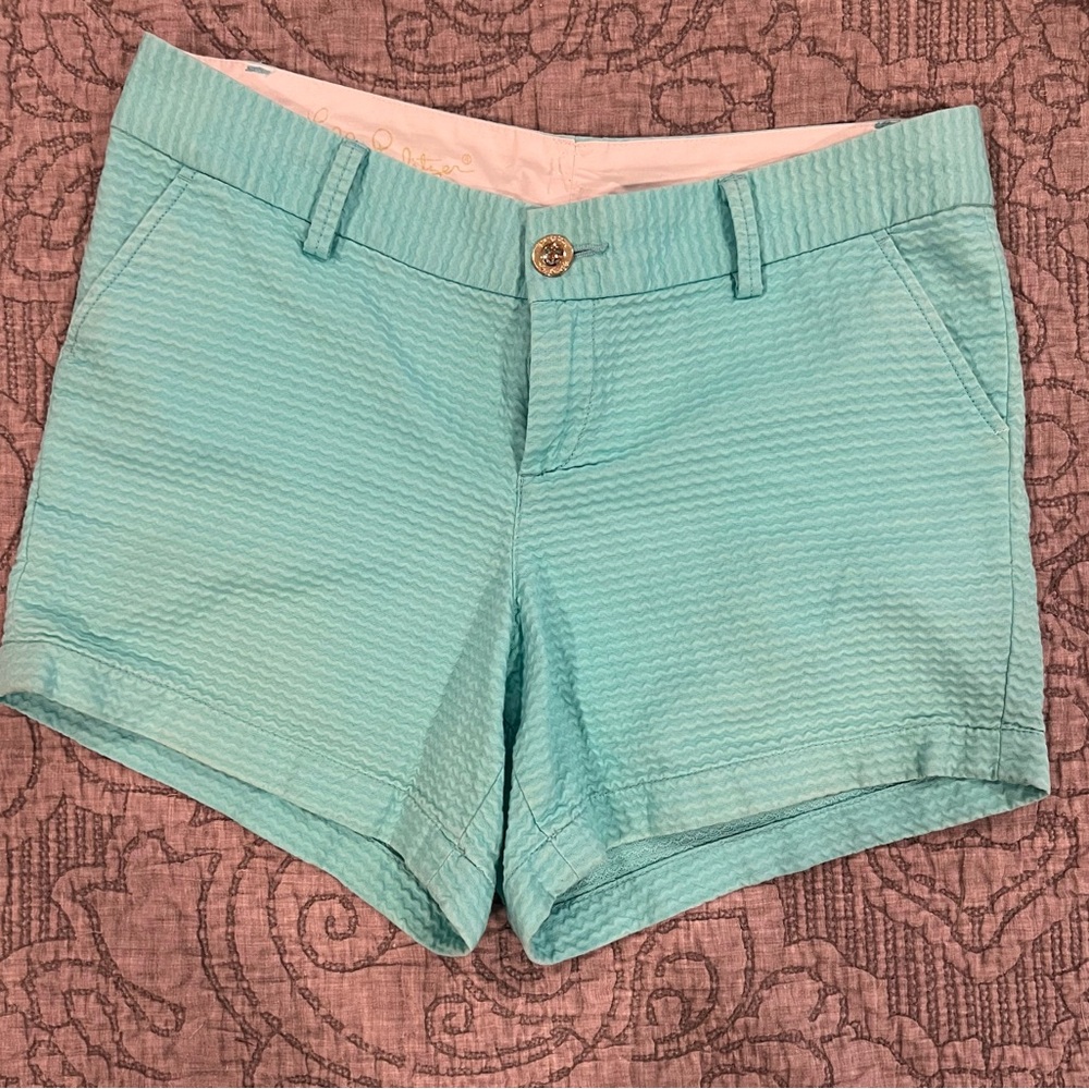 Lilly Pulitzer Aqua Textured Women's Shorts